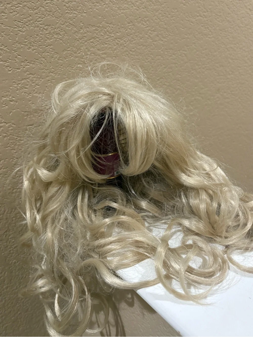 Spirit Blonde Curly Wig Long Layered Synthetic Costume Hair Halloween Cosplay